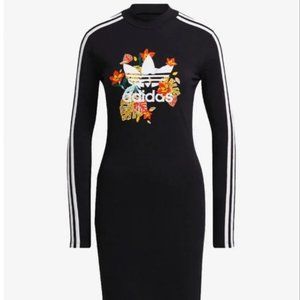NWT Adidas Her Studio London Floral Bodycon Dress M